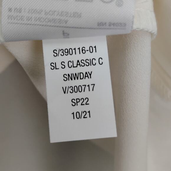 Banana Republic Factory Blouse Snow Day White SIze Small Adjustable Straps NWT - Picture 8 of 8